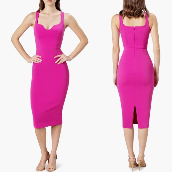 NWT DRESS THE POPULATION Sloane Bodycon Dress Sz L - Picture 1 of 4